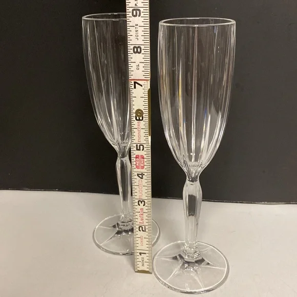 Marquis Waterford Omega Flute Set Of 2 Champagne Crystal Glasses - Picture 6 of 13